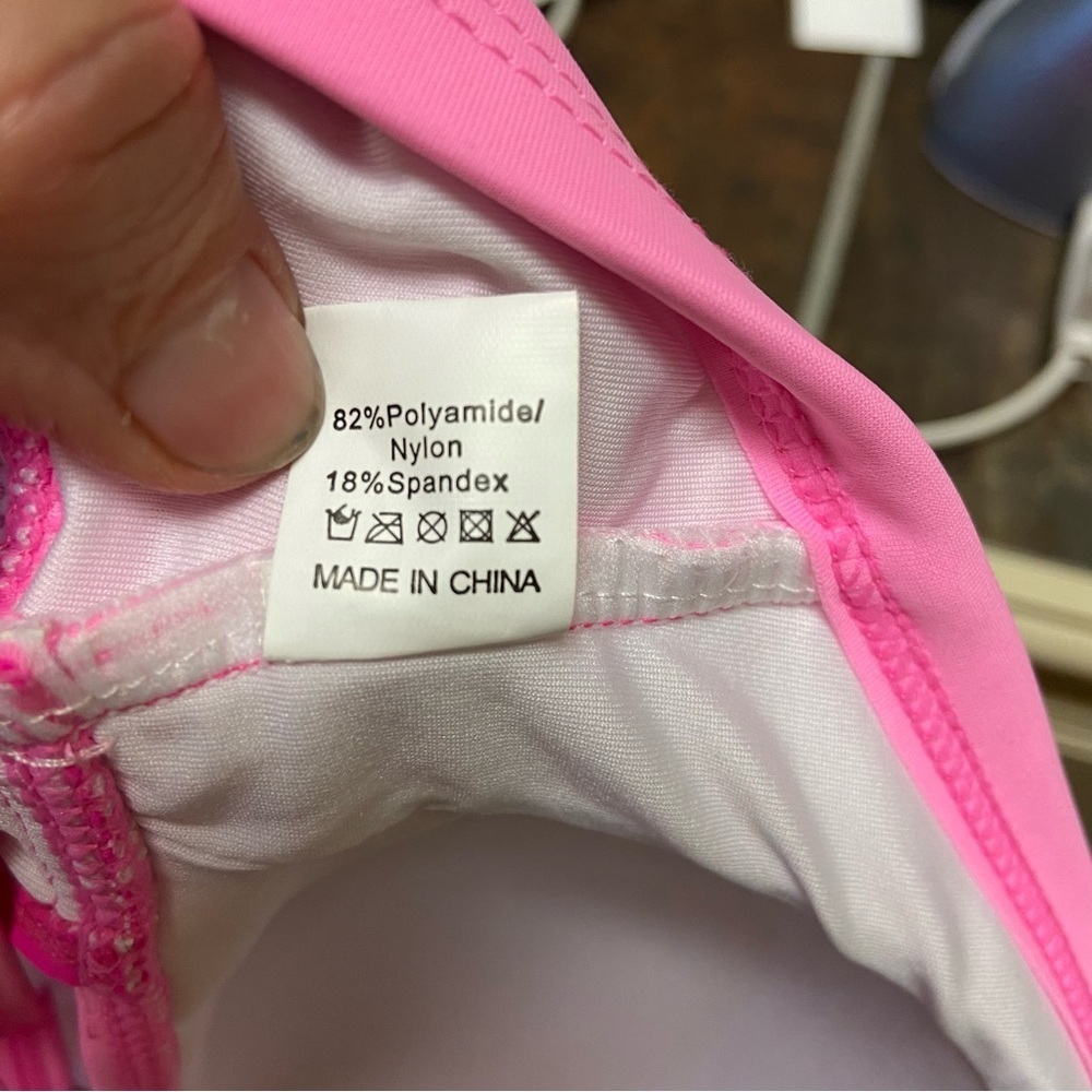 Eomenie Women’s One Piece Swimsuit Size S Pink w/cut out design Padded Summer - Picture 6 of 10